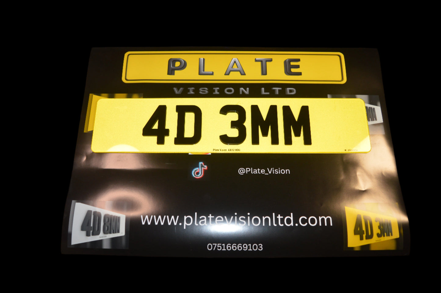 4D 3MM Number plate