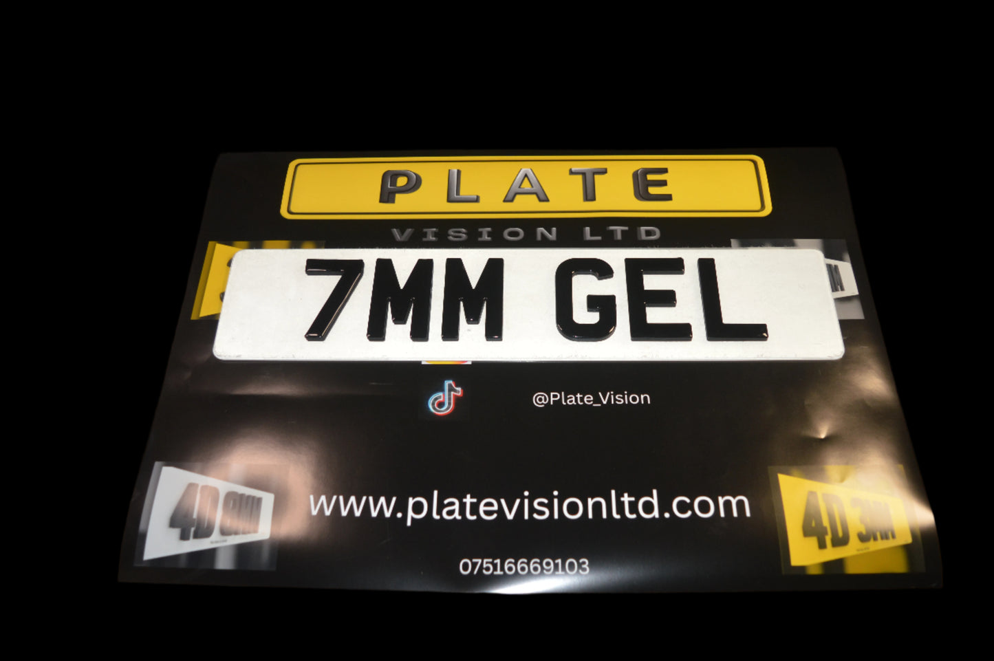 4D 7 MM Gel Number plates