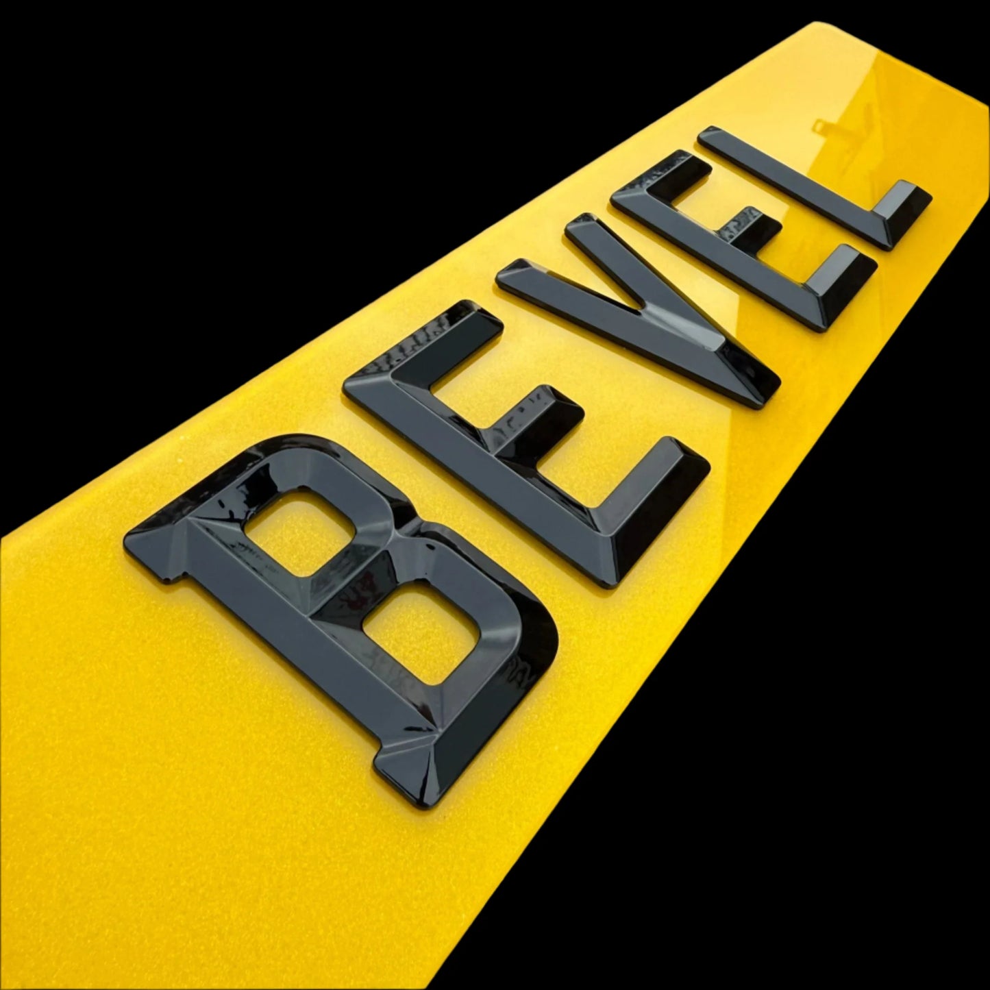 Bevel Number plates