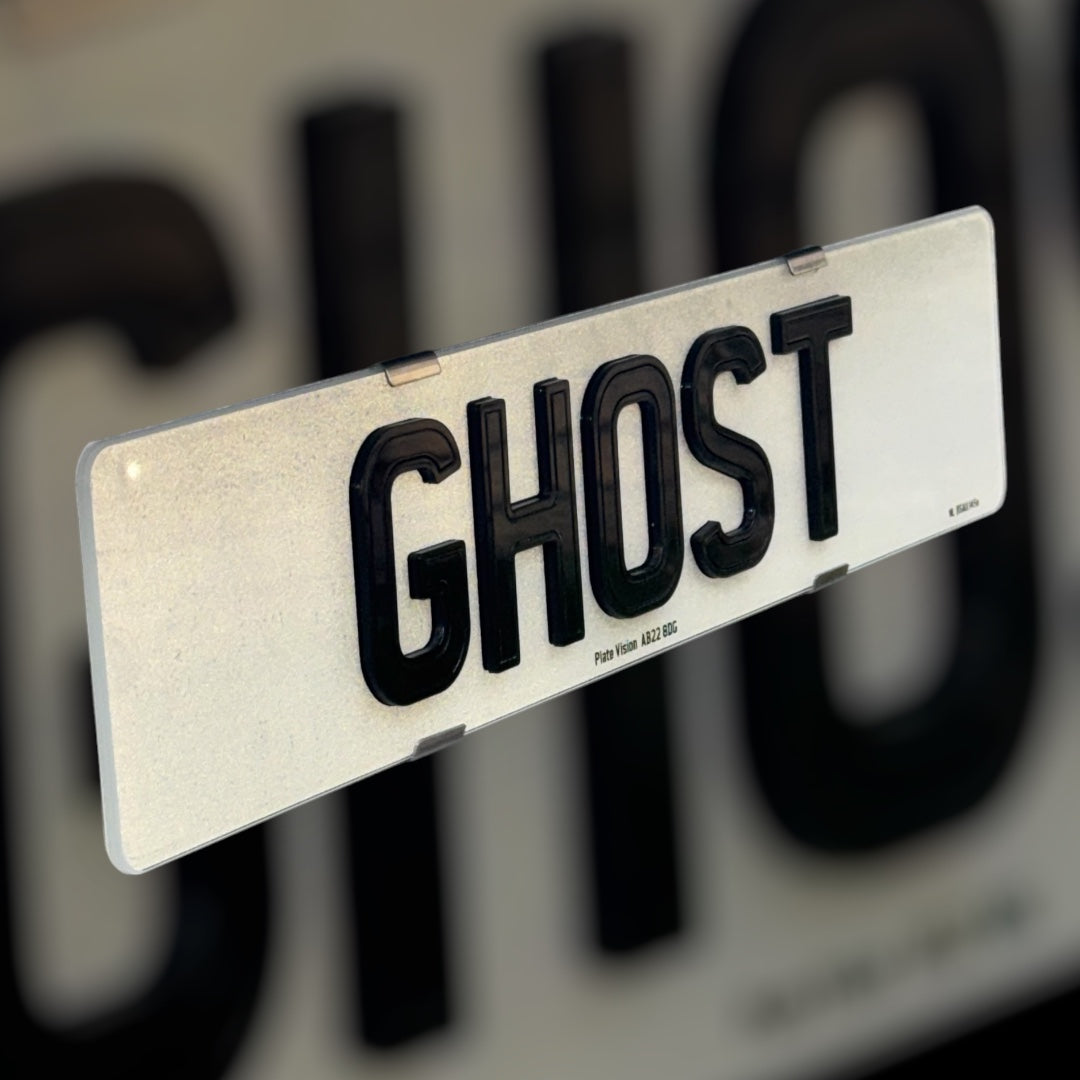 4D 3MM GHOST Number plates - 100% ROAD LEGAL