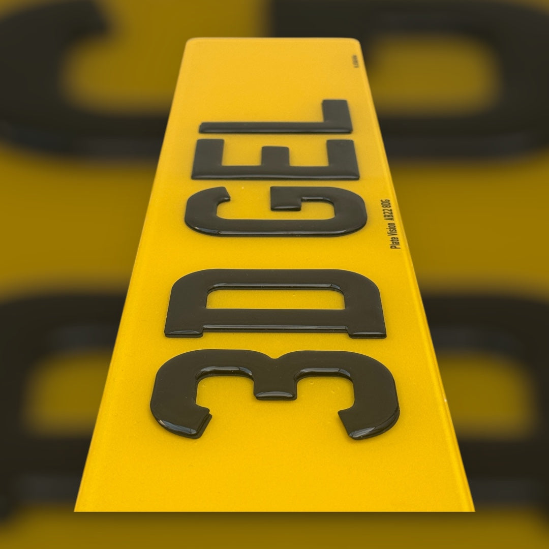 3D Gel Number plates - 100% ROAD LEGAL