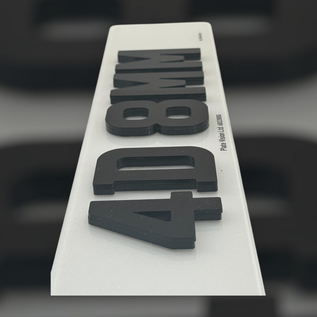 4D 8MM Number plates - 100% ROAD LEGAL