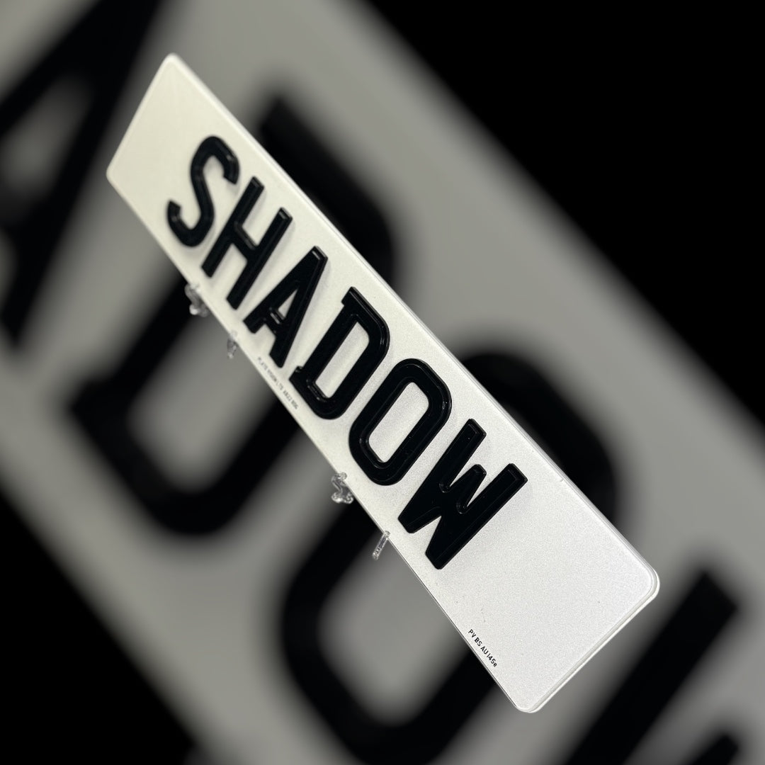 4D 3MM SHADOW Number plates - 100% ROAD LEGAL