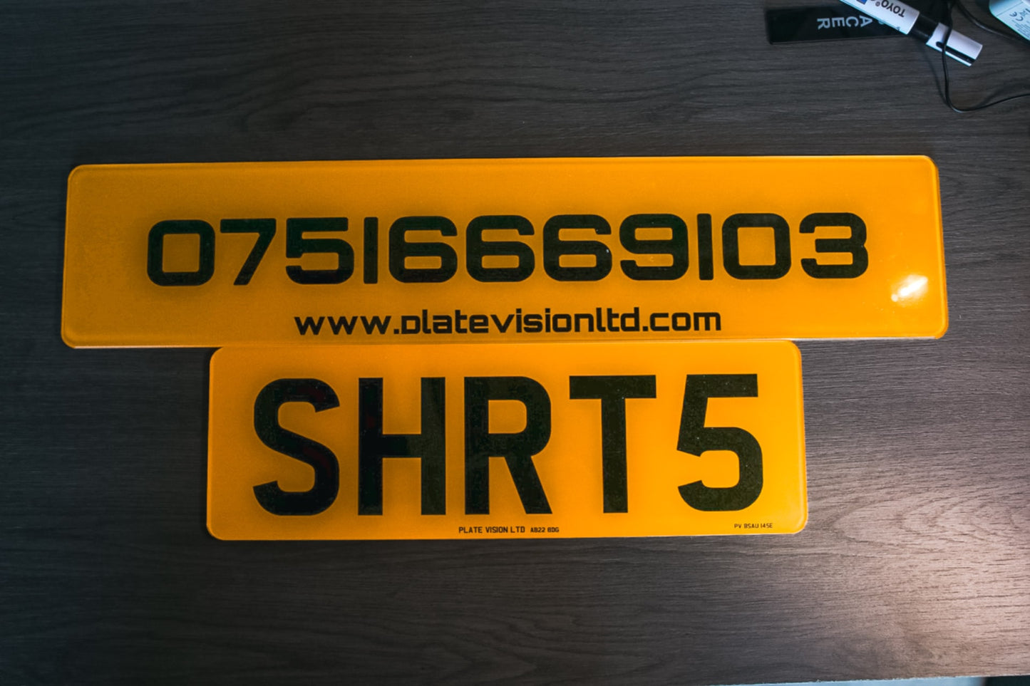Short 5 Number Plate