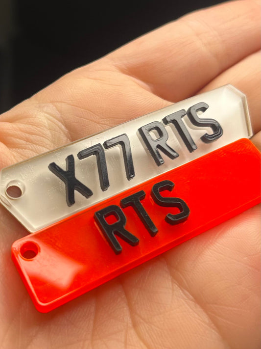 Bundle 4D Number Plate KeyChain
