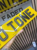 Two Tone Gloss Face with Matt Edge Number Plates UK | Premium Road Legal Plates | Plate Vision