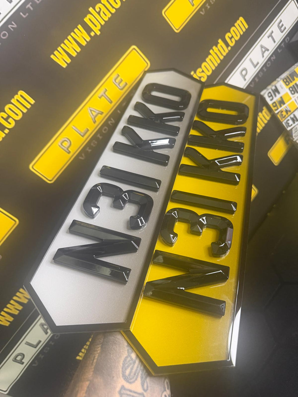 Faded Tint Number Plates UK | Gradient Show Plates (Non Road Legal) | Plate Vision