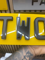 Two Tone Gloss Face with Matt Edge Number Plates UK | Premium Road Legal Plates | Plate Vision