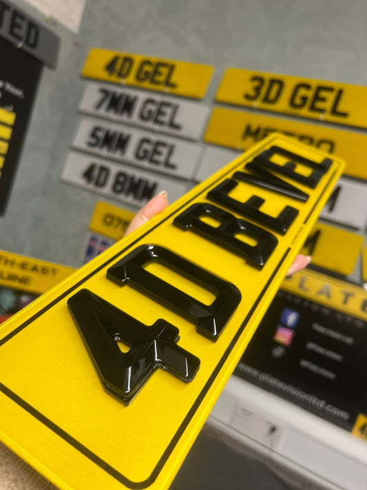 4D Bevel Number plates