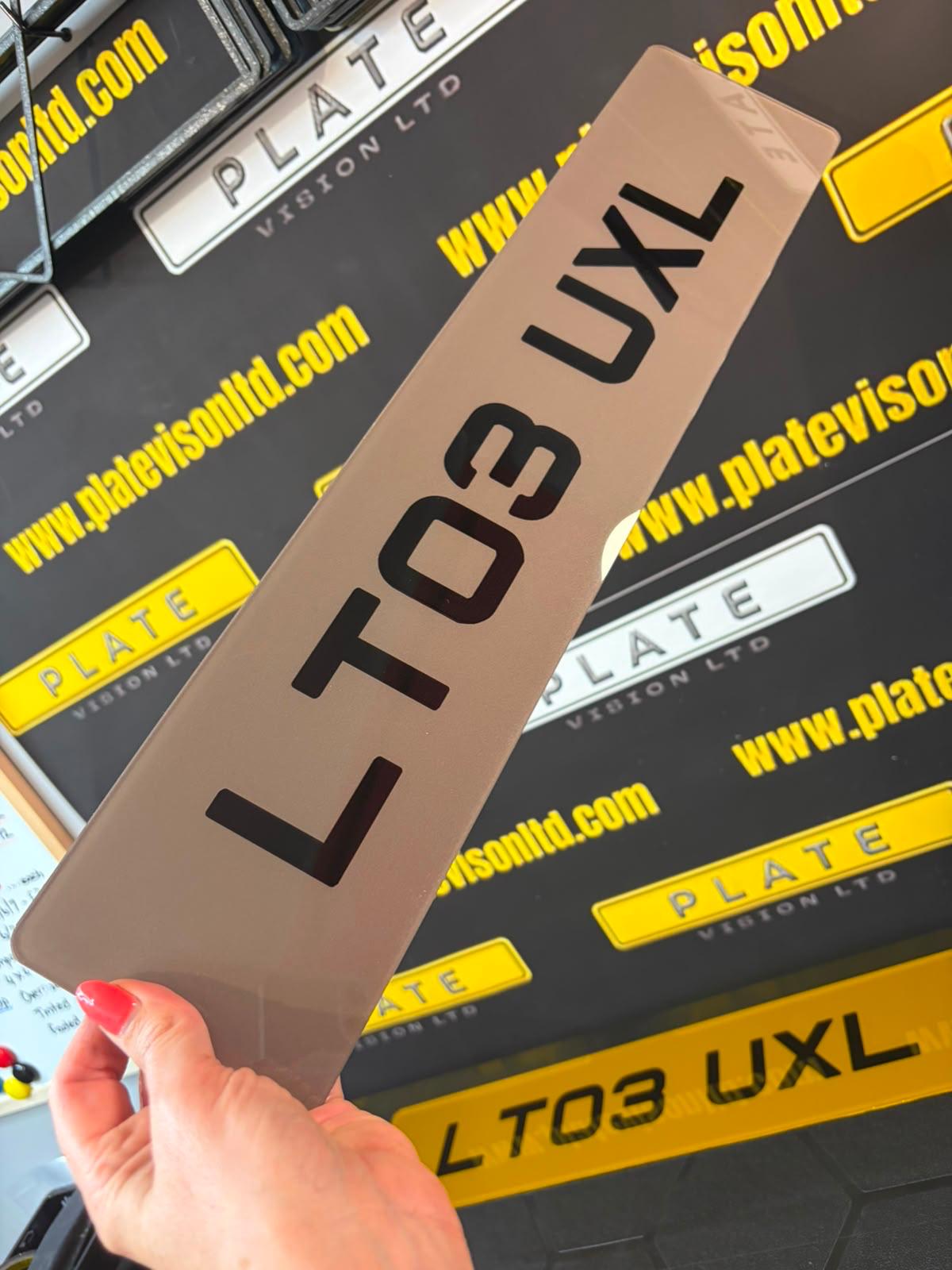 Tinted Number Plates UK | Stealth Show Plates (Not Road Legal) | Plate Vision