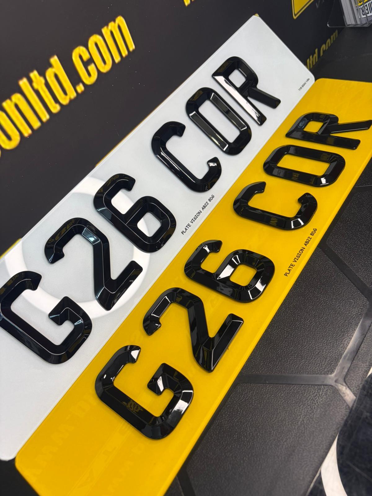 Road Legal Bevel Edge Number Plates UK | DVLA Approved | Plate Vision