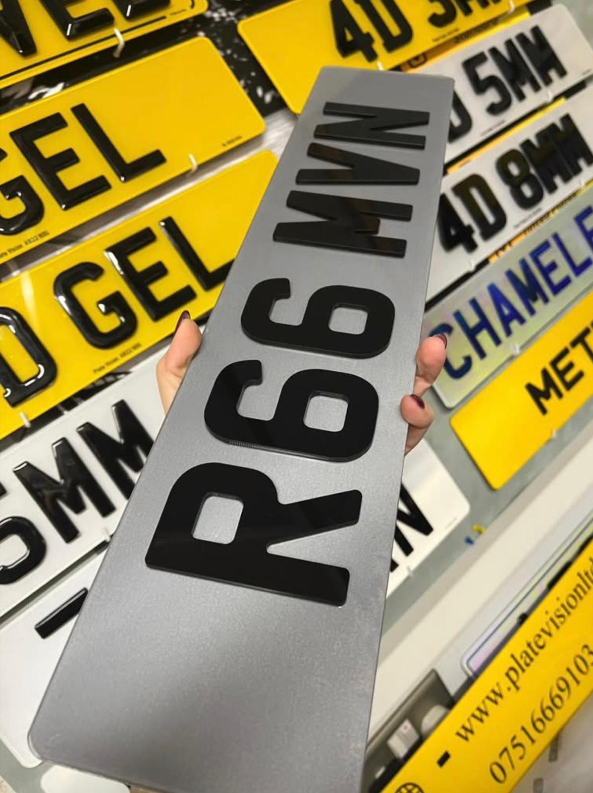 Tinted Number Plates UK | Stealth Show Plates (Not Road Legal) | Plate Vision