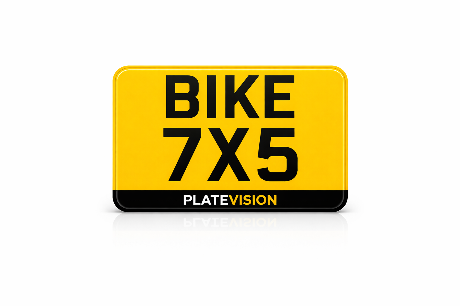 7x5 Motorcycle Show Plates UK | Balanced Custom Bike Plates | Plate Vision