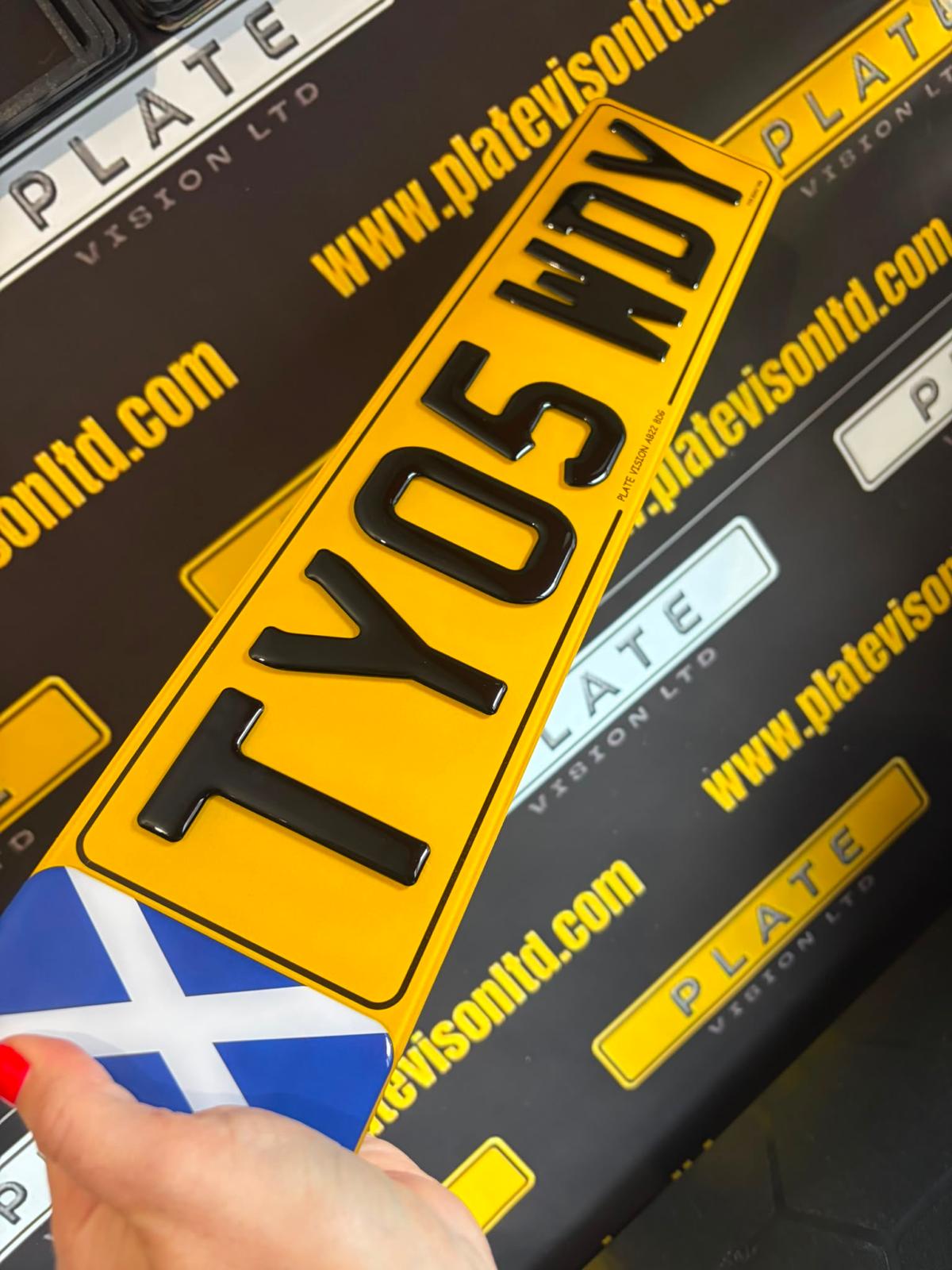Road Legal 3D Gel Number Plates UK | BS AU 145e Compliant | Plate Vision