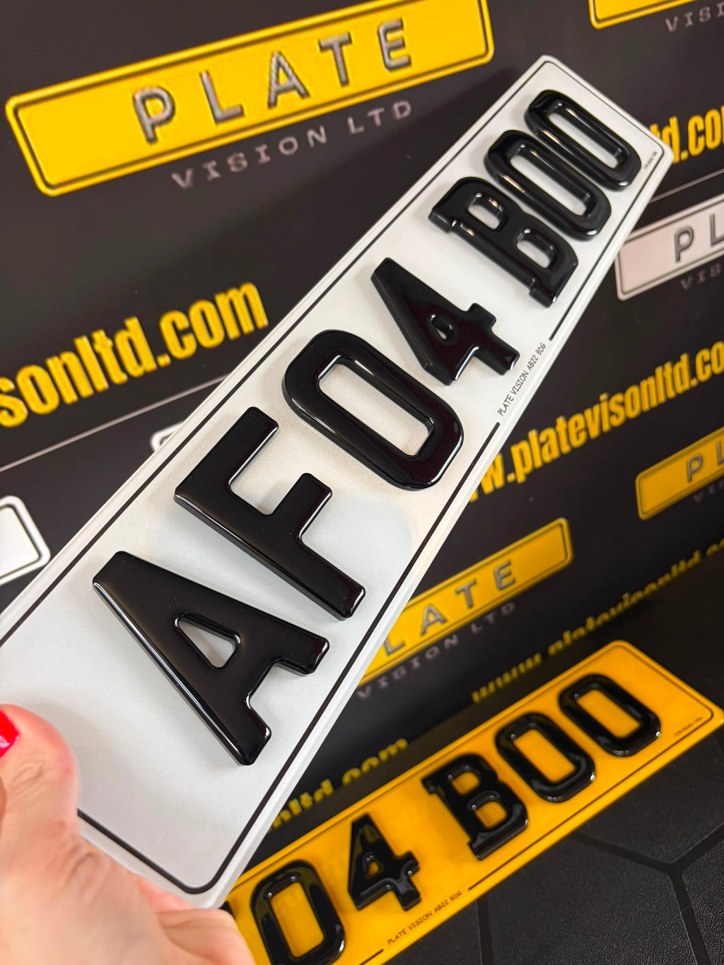 Road Legal 4D 5mm Gel Number Plates UK | BS AU 145e Compliant | Plate Vision