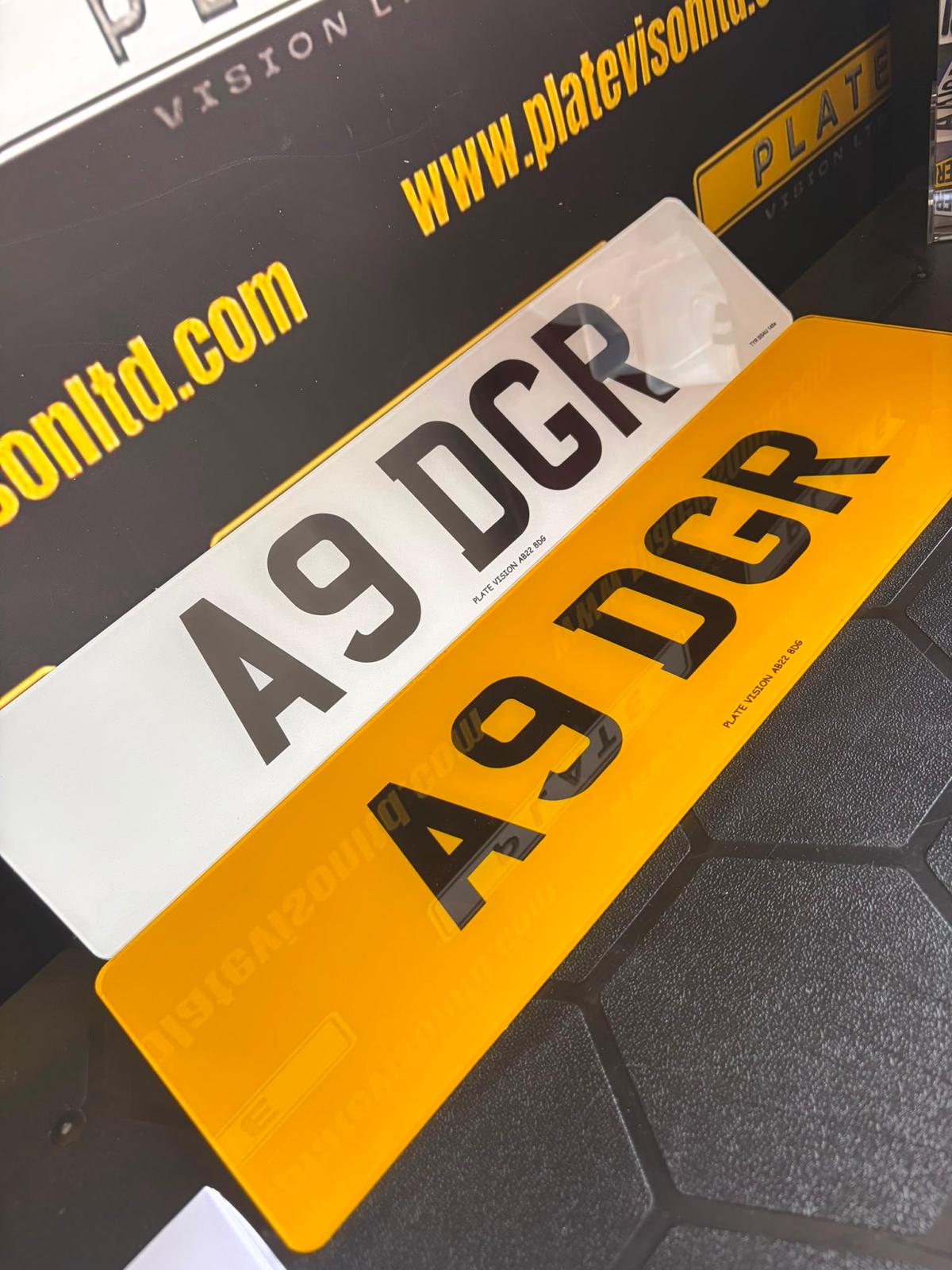 Oversize Road Legal Number Plates UK | OEM Style | Plate Vision