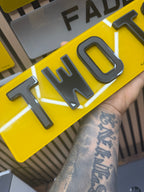 Two Tone Gloss Face with Matt Edge Number Plates UK | Premium Road Legal Plates | Plate Vision