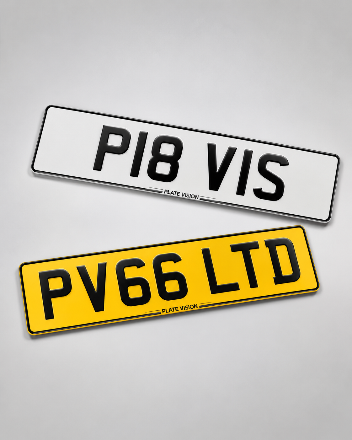 Pressed Metal Number plate | Oblong Plates | Plate Vision