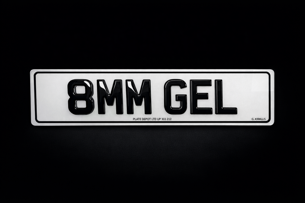 Road Legal 4D 8MM Gel Number plates