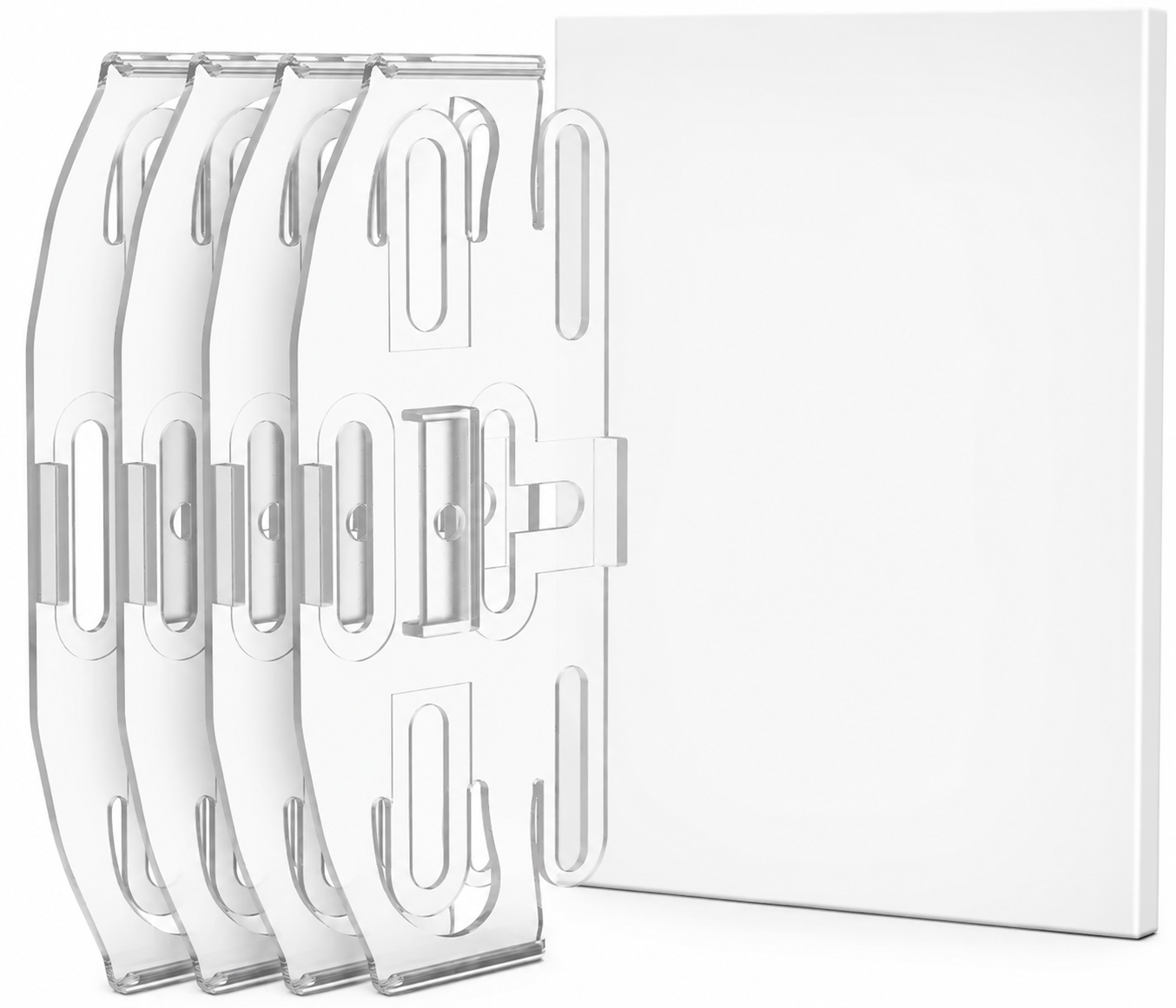 Transparent Universal Number Plate Clips