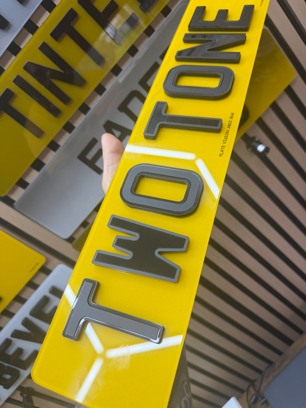 Two Tone Gloss Face with Matt Edge Number Plates UK | Premium Road Legal Plates | Plate Vision