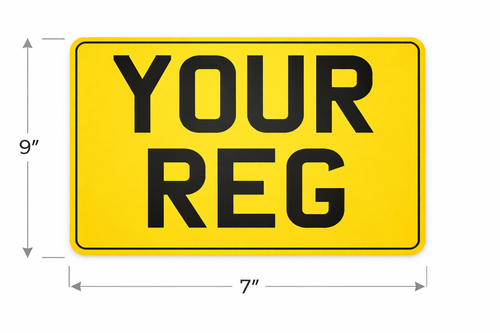 9x7 Motorbike Number Plate UK | Road Legal Motorcycle Plate | Plate Vision