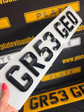Road Legal Bevel Edge Number Plates UK | BS AU 145e Compliant | Plate Vision