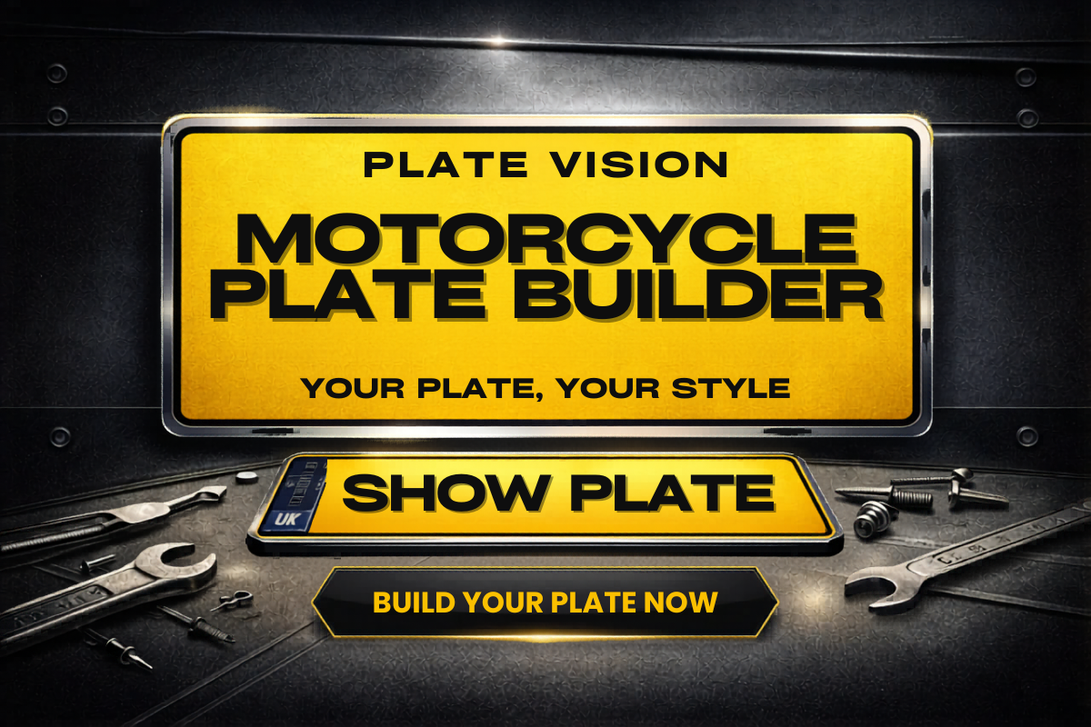 Motorcycle Show Plates UK | Custom Bike Display Plates | Plate Vision