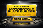 9x7 Motorbike Number Plate UK | Road Legal Motorcycle Plate | Plate Vision