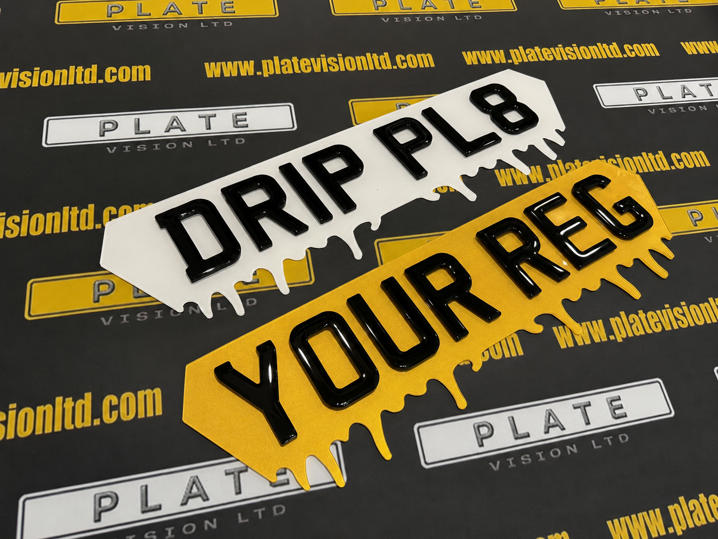 Dripped Number Plates UK | Road Legal | Plate Vision