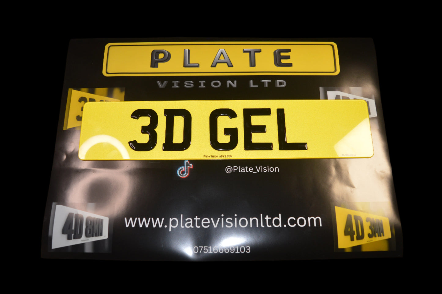 3D Gel Number plates