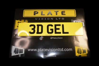 3D Gel Number plates