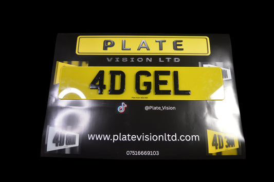 4D 3mm Gel Number Plates