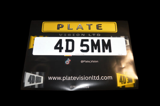 4D 5MM Number plates