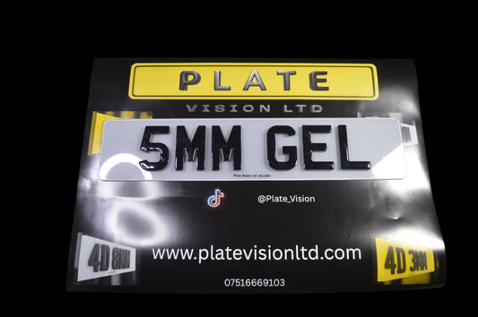 4D 5MM Gel Number plates