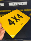 4 x4 Road Legal Number Plates UK | OEM Style | Plate Vision
