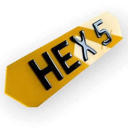 Hex 5 Digit Number Plates UK | Unique Road Legal Plates | Plate Vision