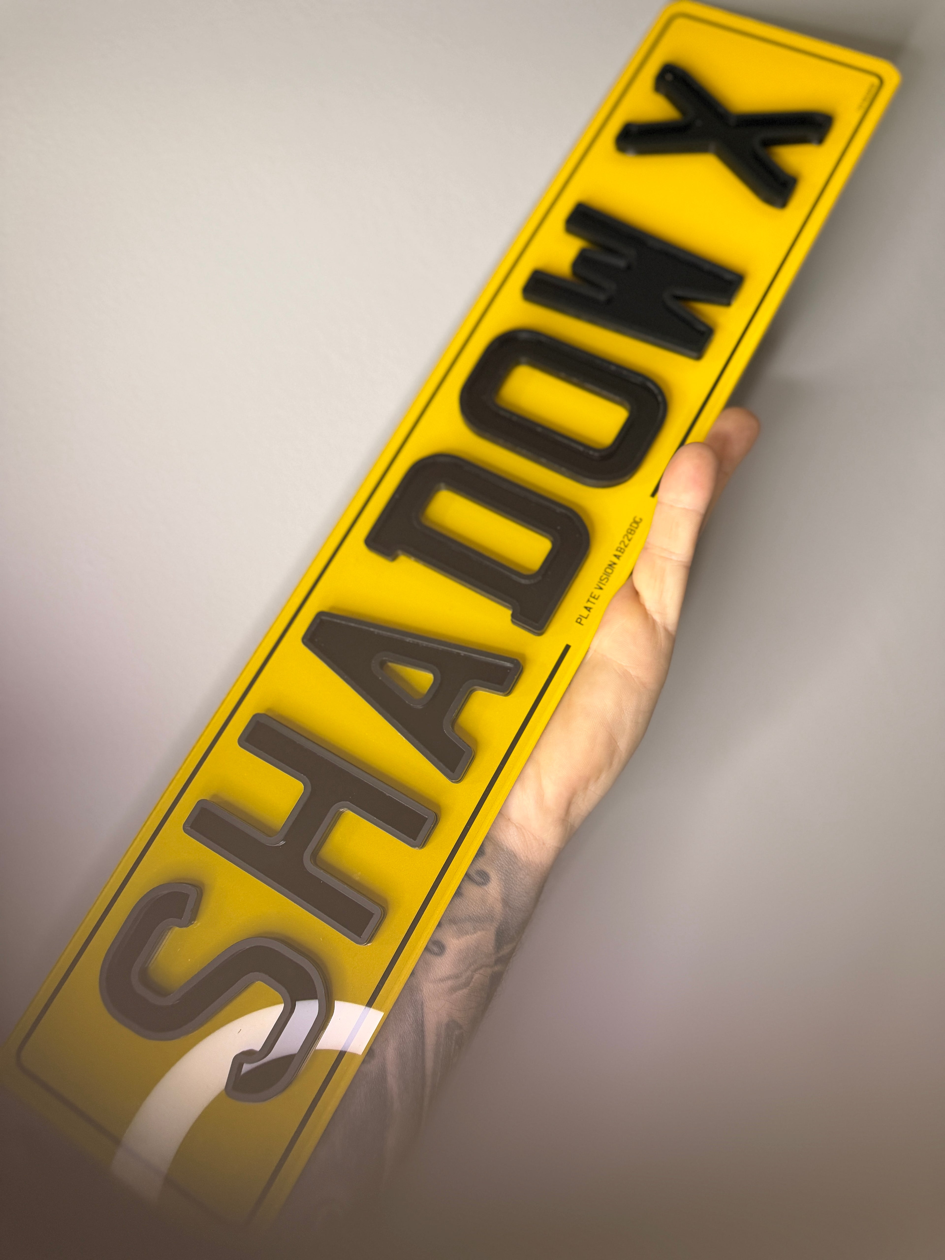 Shadow X Number Plates UK | Bold Stealth Plates | Plate Vision