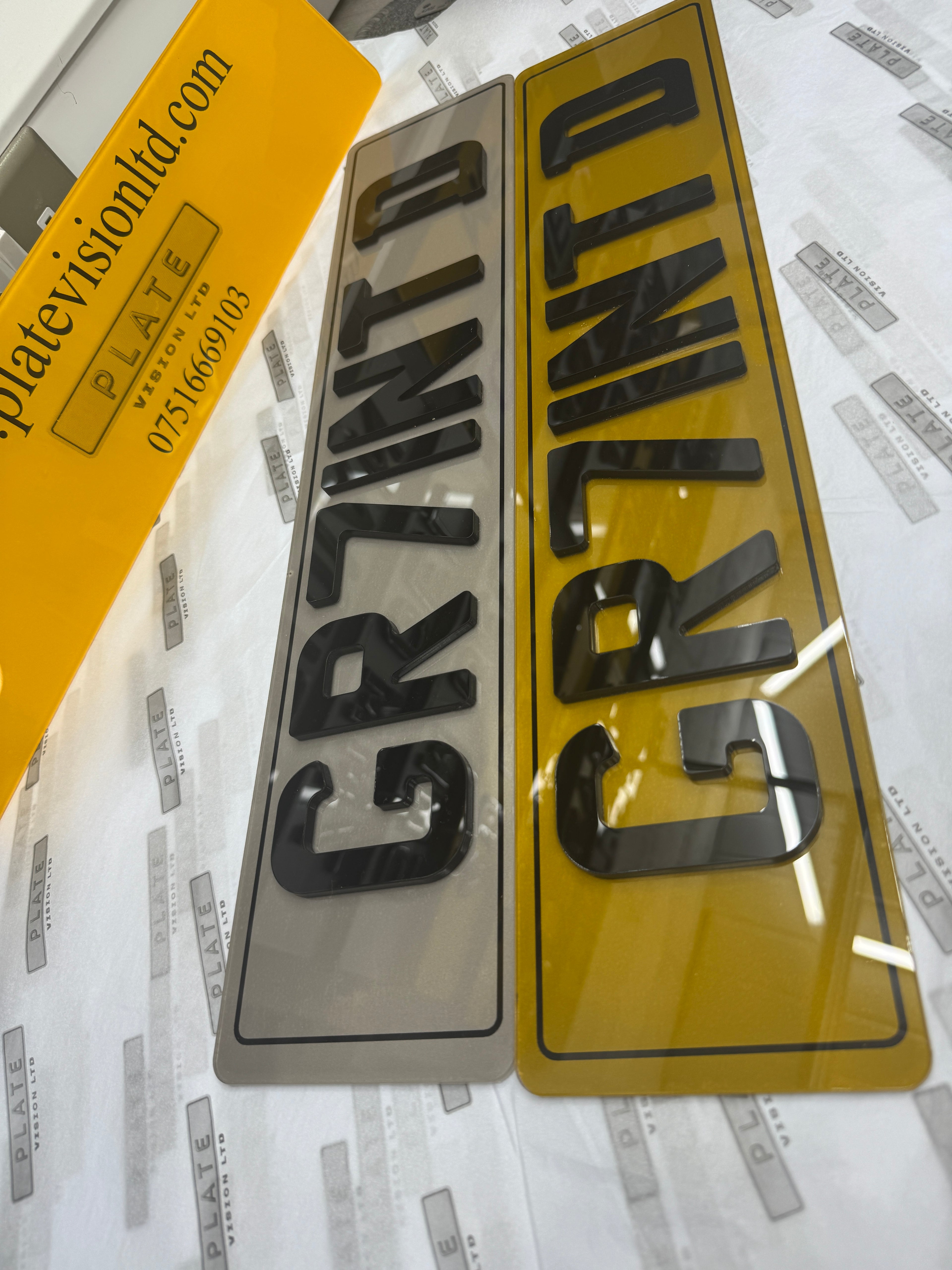 Tinted Number Plates UK | Stealth Show Plates (Not Road Legal) | Plate Vision