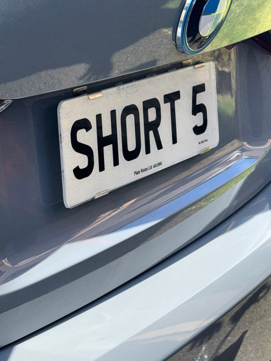 Short 5 Number Plate