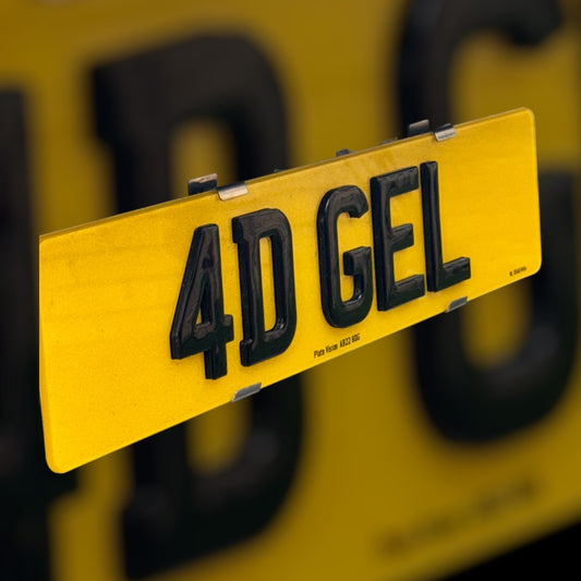 4D 3MM Gel Number plates - SHOW PLATE