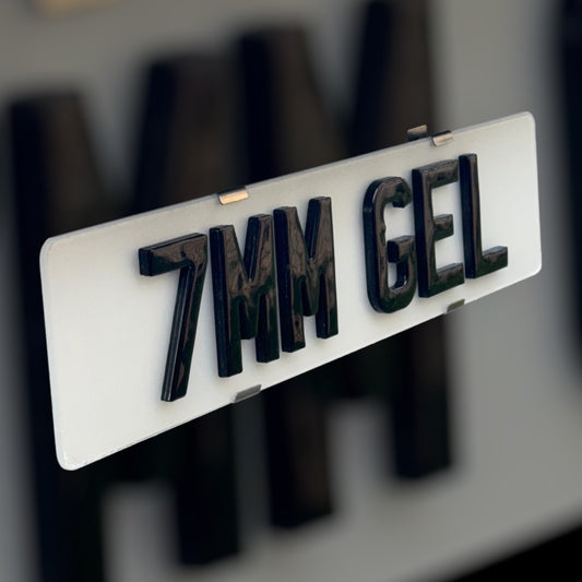 4D 7 MM Gel Number plates - 100% ROAD LEGAL