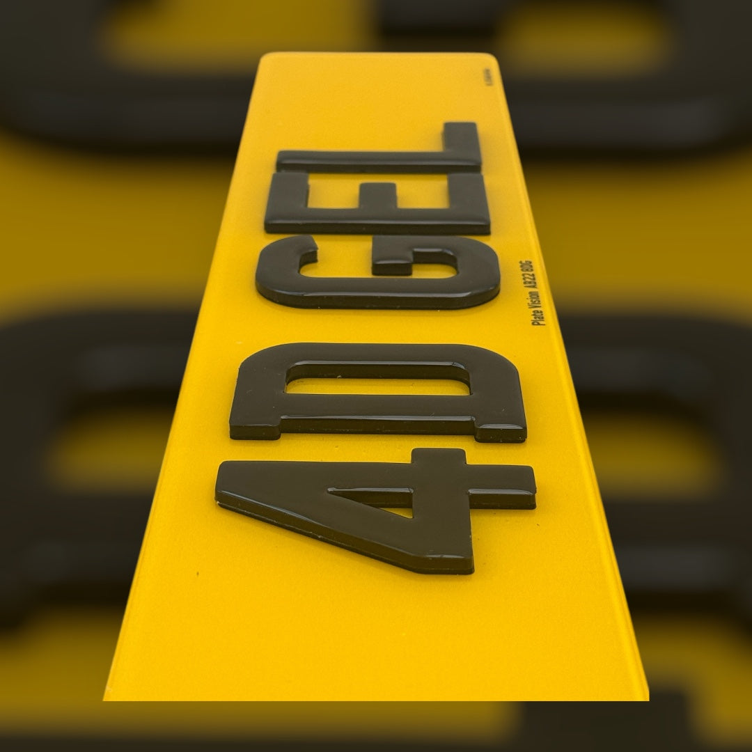 4D 3mm Gel Number Plates UK | Sleek Road Legal Plates | Plate Vision