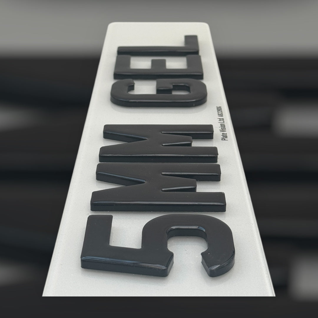 4D 5MM Gel Number plates - SHOW PLATE