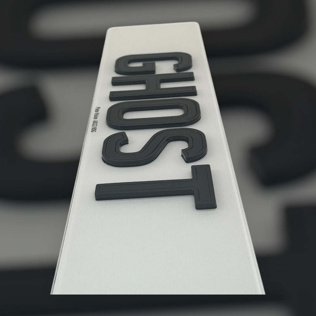 4D 3MM GHOST Number plates - 100% ROAD LEGAL
