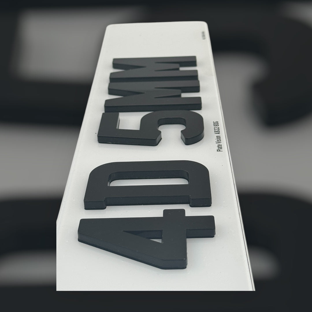 Road Legal 4D 5MM Number plates