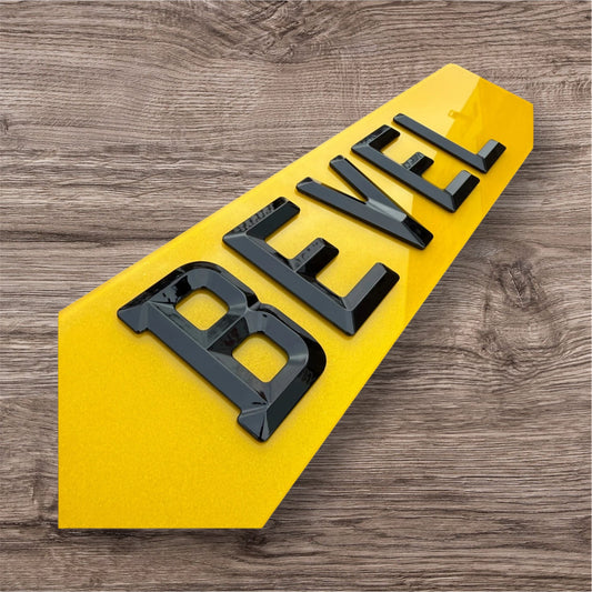 Bevel Number plates
