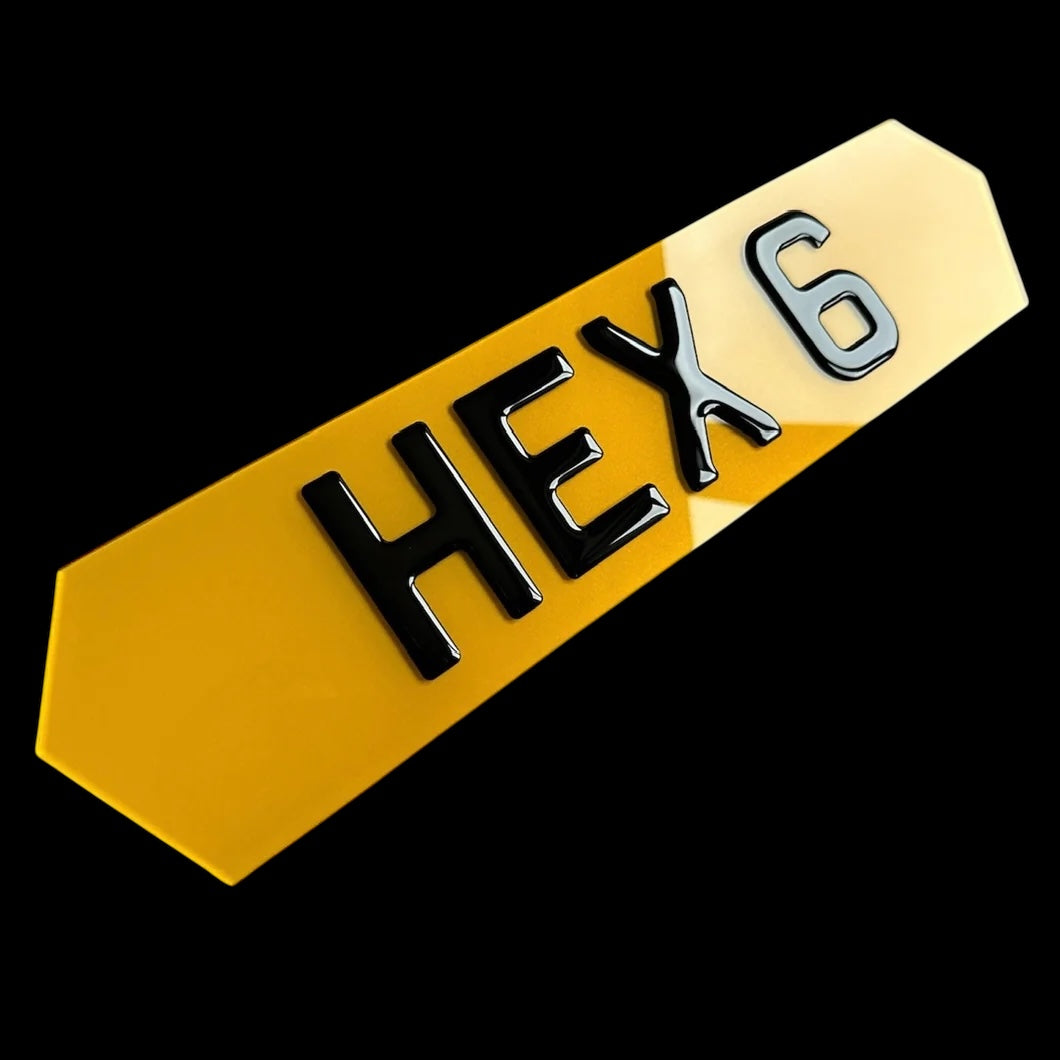 Hex 6 Digit Number Plates UK | Unique Road Legal Plates | Plate Vision