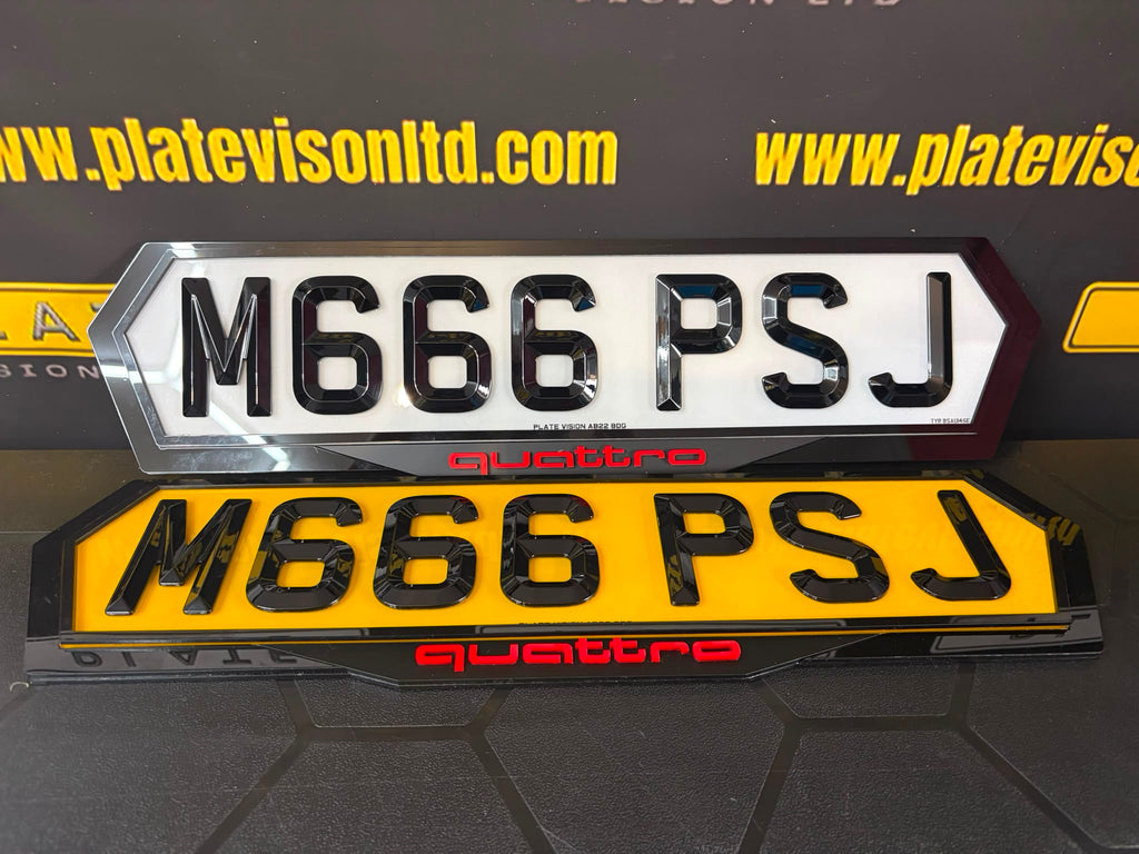 Elite Custom Number Plate Package UK | Premium Plate & Surround Kit | Plate Vision