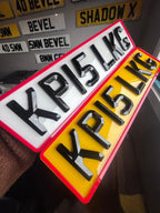 Road Legal 3mm Bevel Number Plates UK | BS AU 145e Compliant | Plate Vision